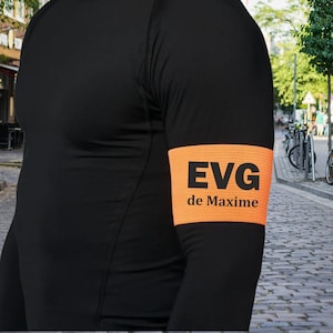 Cadeau personnalisé EVG brassard sécurité EVG de "prénom"