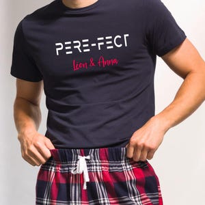 Personalized pajamas for dad, stepdad or grandpa - top + shorts set - Father's Day gift idea, Grandfather's Day idea