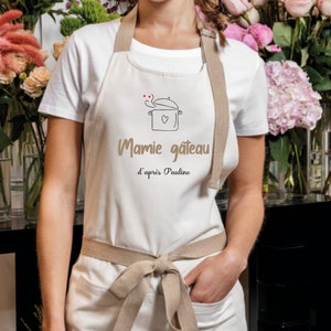 Personalized Apron, Personalized Kitchen Apron, Personalized Kitchen Gift, grandma grandpa gift, dad mom gift image 1