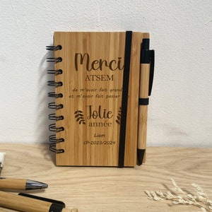 ATSEM end-of-year personalized notebook gift - master gift, mistress gift, teacher gift, teacher gift, master notebook