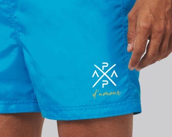 Cadeau papa - Short personnalisé papa - Fête des pères - anniversaire papa - Short de bain papa - papa d'amour - papa parfait - papa cheri