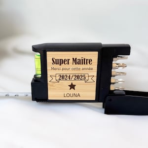 Medidor multiherramienta personalizado, regalo maestro, regalo personalizado, herramientas personalizadas, medidor maestro, regalo de fin de año, agradecimiento