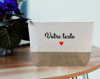Large pencil case / Pouch to personalize - mom gift, grandma - personalized gift for nanny, atsem, mistress - Personalized pouch