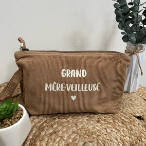 Astuccio grande per personalizzare la nonna, la festa della nonna, il compleanno, astuccio in velluto a coste, idea regalo di Natale per la nonna/mamma.