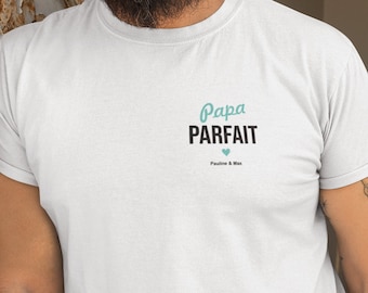 Personalisiertes perfektes Papa-T-Shirt – Papa-Geburtstag – Vatertag – personalisiertes Geschenk für Papa – Papa-Weihnachten – Vater-Geschenk