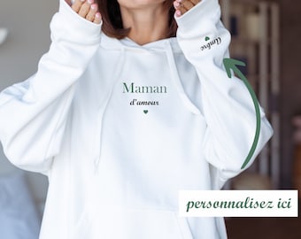 Sweat personnalisé Maman d amour - cadeau fête des mères, cadeau maman
