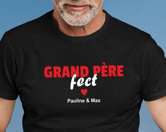 T-shirt personnalisé papi- Fêtes des grands pères - anniversaire papy - Fête papi idée cadeau à personnaliser  - Tee-shirt Grand père fect