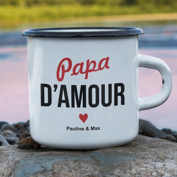 Mug vintage papa à personnaliser  Papa d'amour fête et anniversaire