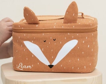 Lunch bag/sac repas personnalisable prénom enfant - Renard