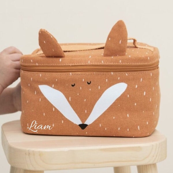 Lunch bag/sac repas personnalisable prénom enfant - Renard