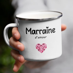 Vintage metal mug godmother, godmother gift, godmother birthday, Christmas godmother