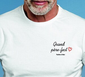 T-Shirt Personnalisé 'Papy' Avec Prénoms Des Petits-Enfants - Cadeau Fête Des Grands-Pères Et Anniversaire