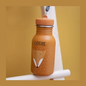 Children's bottle to engrave 350ml - Trixie Fox / Kindergarten bottle / Personalized children's bottle