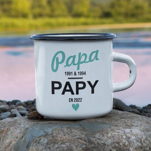 Mug vintage annonce grossesse Papa papy