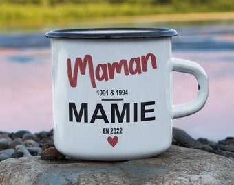 Vintage pregnancy announcement mug/cup, mom becomes grandma, future grandma