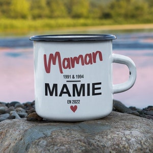 Vintage pregnancy announcement mug/cup, mom becomes grandma, future grandma
