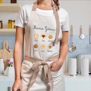 Personalized Apron, Personalized Kitchen Apron, Personalized Kitchen Gift, Grandma Grandpa Gift, Dad Mom Gift