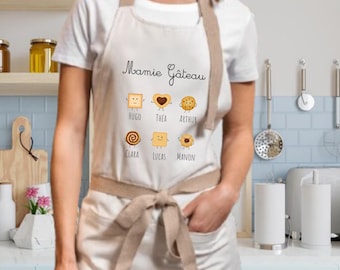 Personalized Apron, Personalized Kitchen Apron, Personalized Kitchen Gift, Gift for Grandma and Grandpa, Gift for Mom and Dad