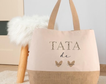Personalized Tata bag, Tata gift, Tata birthday, Christmas gift, bag for Tata, available in granny, mom, godmother, nanny, mistress...