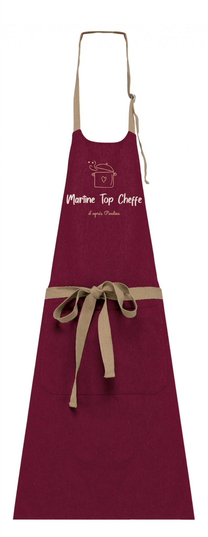 Personalized Apron, Personalized Kitchen Apron, Personalized Kitchen Gift, grandma grandpa gift, dad mom gift Bordeaux