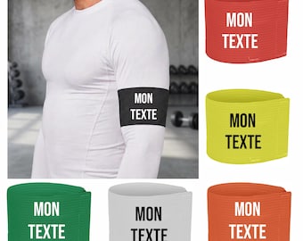 Brassard élastique personnalisé avec texte au choix pour tous vos évènements EVG, EVJF, mariage, soirée privée, VIP, sécurité, staff