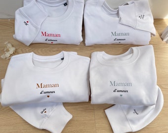 Gepersonaliseerde liefdevolle moeder sweatshirt - Moederdag cadeau, moeder cadeau