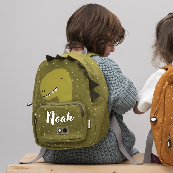 Mochila con el nombre del niño personalizable - Dinosaurio