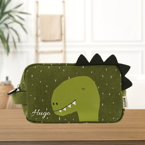 Trousse de toilette personnalisable prénom enfant Dinosaure image 1