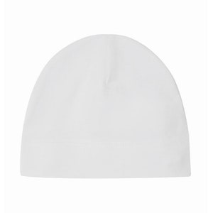 Personalized birth cap 100% cotton, 8 cup colors Blanc