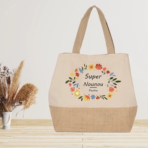 Large bag to personalize Nanny - nanny gift - Nanny birthday - Personalized gift - Mistress - Atsem - Nanny