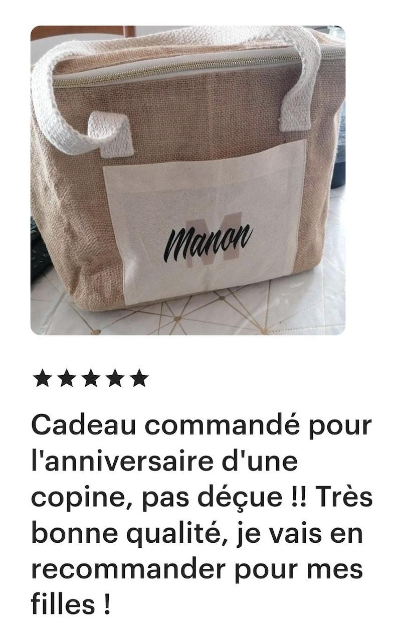 Customizable insulated bag - Personalized lunch bag, cooler bag for meals and picnics, lunch bag image 3
