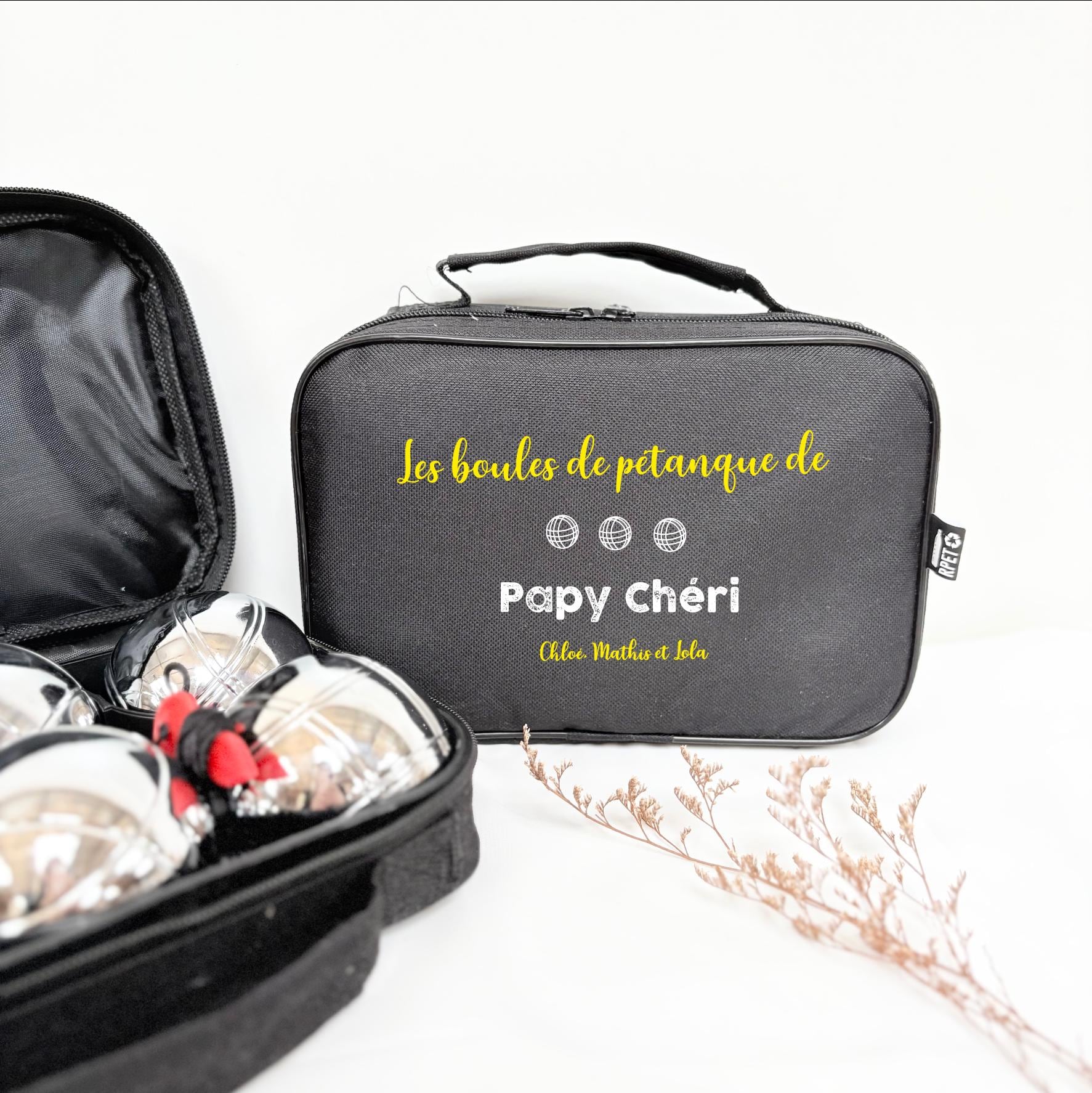 Boccia-Tasche Personalisierbar – Aufbewahrung Für 3 Bälle + Zielkugel, Mit Namen, 23x9 Cm Boccia-Tasche Personalisierbar – Aufbewahrung Für 3 Bälle + Zielkugel, Mit Namen, 23x9 Cm