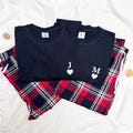 Personalized Valentine's Day Plaid Pajama Set - Couple's Pajama Set, Valentine's Day Gift, Lovers Gift, Duo Pajama Set product logo