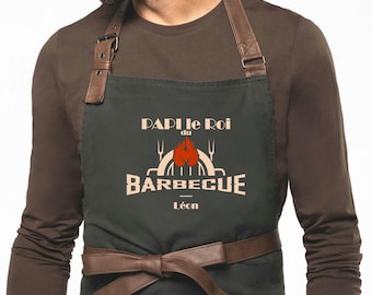 Tablier barbecue à personnaliser -  Tablier personnalisé papi - cadeau fête grand-père - anniversaire papi - Cadeau papi Noël, cadeau papa