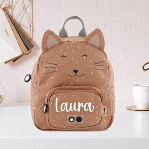 Sac à dos personnalisé prénom enfant - Chat - Cartable maternelle