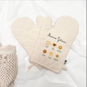 Personalized Grandma Oven Mitt - Personalized Grandma Pot Holder, Grandmother&#39;s Day, Grandma Birthday Gift, Personalized Grandma Gift