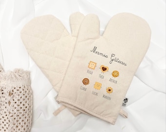 Personalisierter Oma Ofenhandschuh - Personalisierter Oma Topflappen, Großmuttertag, Oma Geburtstagsgeschenk, personalisiertes Oma Geschenk