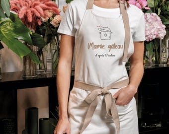 Personalisierte Schürze, personalisierte Küchenschürze, personalisiertes Küchengeschenk, Geschenk für Oma und Opa, Geschenk für Mama und Papa
