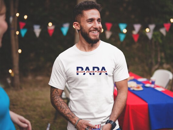 T-shirt personnalisé papa - Fête des pères - anniversaire papa - Noël papa - Cadeau personnalisé papa.