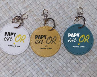 Keychain to personalize grandpa in gold - gift grandpa - Grandfather's Day - birthday