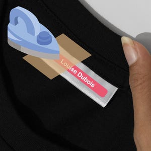 Self-adhesive and iron-on labels for objects and clothing - personalized labels, clothing name labels, children's school labels