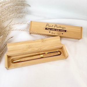 Estuche para bolígrafos personalizado para profesor/maestro/ATSEM, regalo de agradecimiento, idea de regalo para profesor, bolígrafo personalizado para profesor, regalo ATSEM