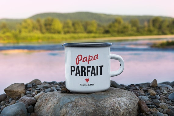 Mug vintage papa à personnaliser PAPA Parfait. Cadeau anniversaire et fête des pères. Cadeau personnalisé pour papa.