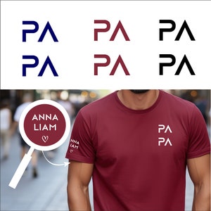 T-shirt personnalisé papa - Fête des pères - anniversaire papa - Noël papa - Cadeau personnalisé papa.