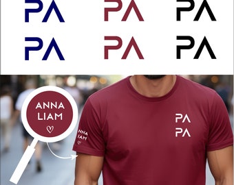 Personalisiertes Papa-T-Shirt – Vatertag – Papa-Geburtstag – Papa-Weihnachten – personalisiertes Papa-Geschenk.