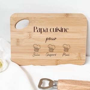 Cutting board &quot;Dad cooks for&quot;, Father&#39;s Day, Dad gift, Dad birthday, Mother&#39;s Day, Grandma, Christmas, personalized dad gift