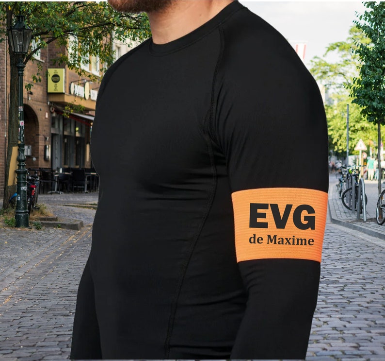 Cadeau personnalisé EVG brassard sécurité EVG de "prénom"