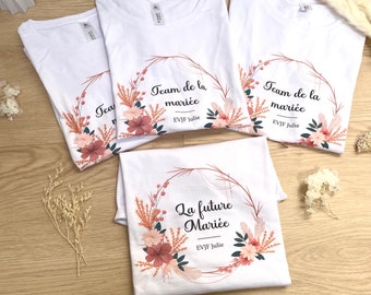 Personalized EVJF gift T-shirt / Future bride T-shirt / Bride&#39;s team / Bridesmaid