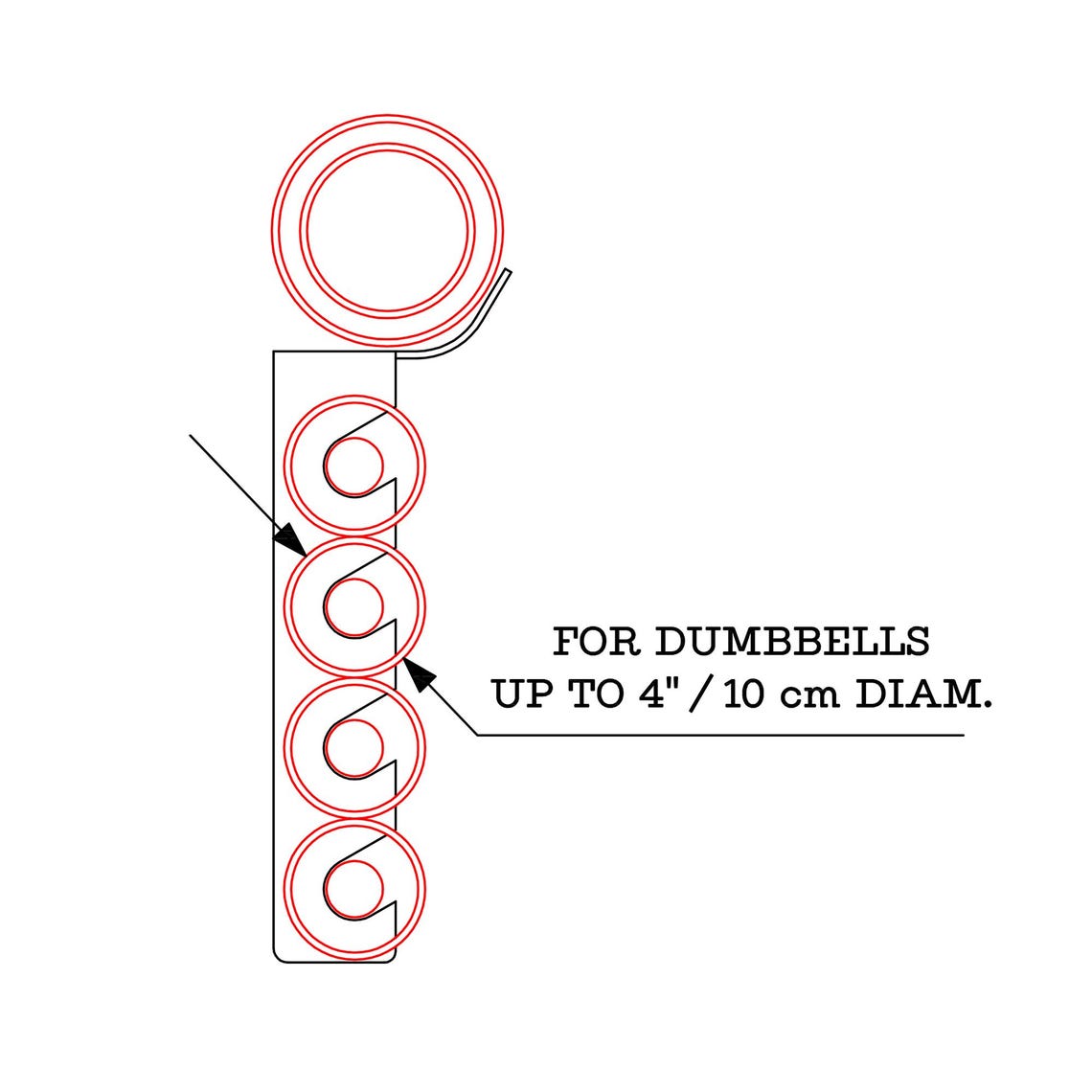 Yoga Mat & Dumbbell Wall Rack - Sturdy, Space-saving Exercise Gear ...