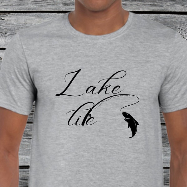 Fishing T-Shirt | Lake Life Shirt | Father's Day Gift | Fishermans Gift | Summer Lake TShirt | Gift for Dad | Unisex Fly Fishing T Shirt |